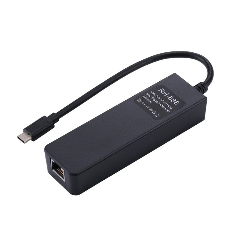 HUB USB-C vers 3 Ports USB 3.0 et Ethernet Gigabit