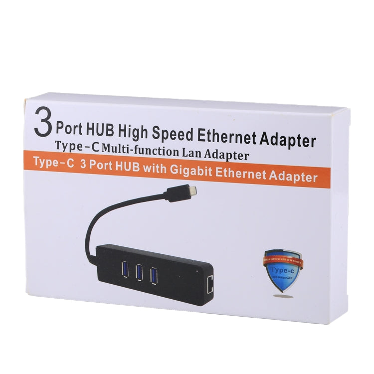 HUB USB-C vers 3 Ports USB 3.0 et Ethernet Gigabit