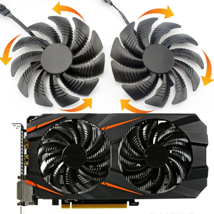 1 Pair 88MM 4Pin Computer Graphics Card Cooling Fan for Gigabyte GeForce GTX1060 1070 GTX1050ti GTX960 RX570 RX470