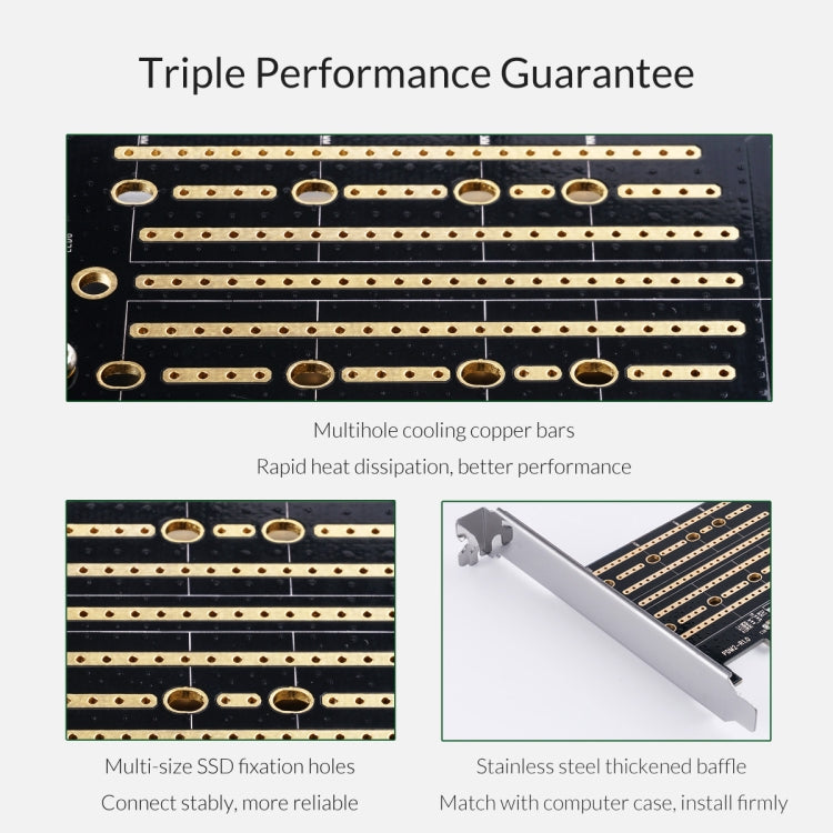 Carte d'extension ORICO M.2 NVMe pour PC Gaming PCI-E 3.0 X4