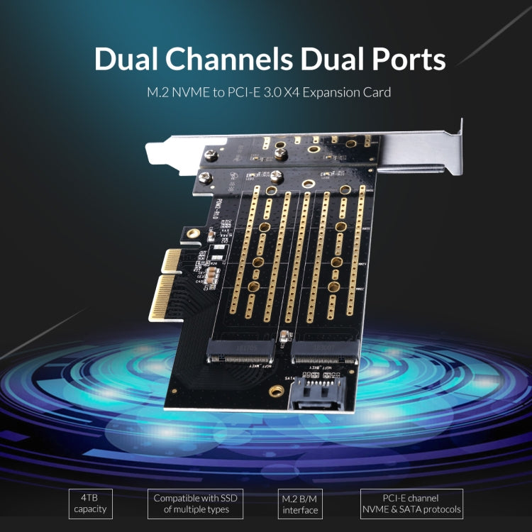 Carte d'extension ORICO M.2 NVMe pour PC Gaming PCI-E 3.0 X4