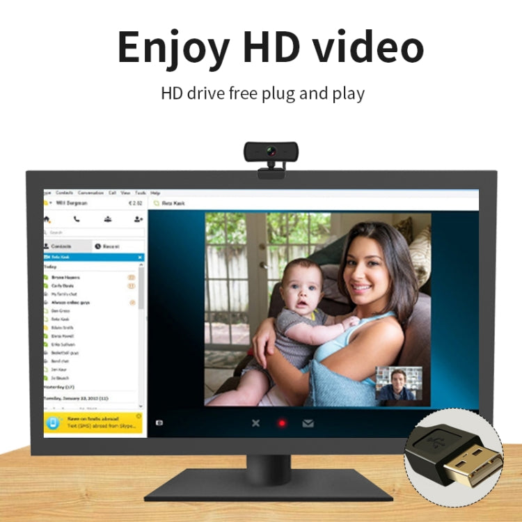 Webcam HD 1080P 2K pour Gaming et Vidéoconférences