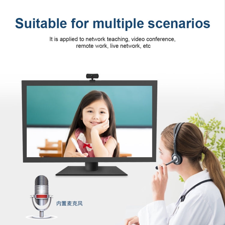 Webcam HD 1080P 2K pour Gaming et Vidéoconférences