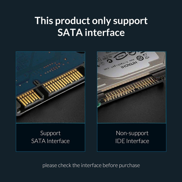 ORICO 6139C3-G2 Station d'accueil pour disque dur USB3.1 Gen2 Type-C transparente de 3,5 pouces