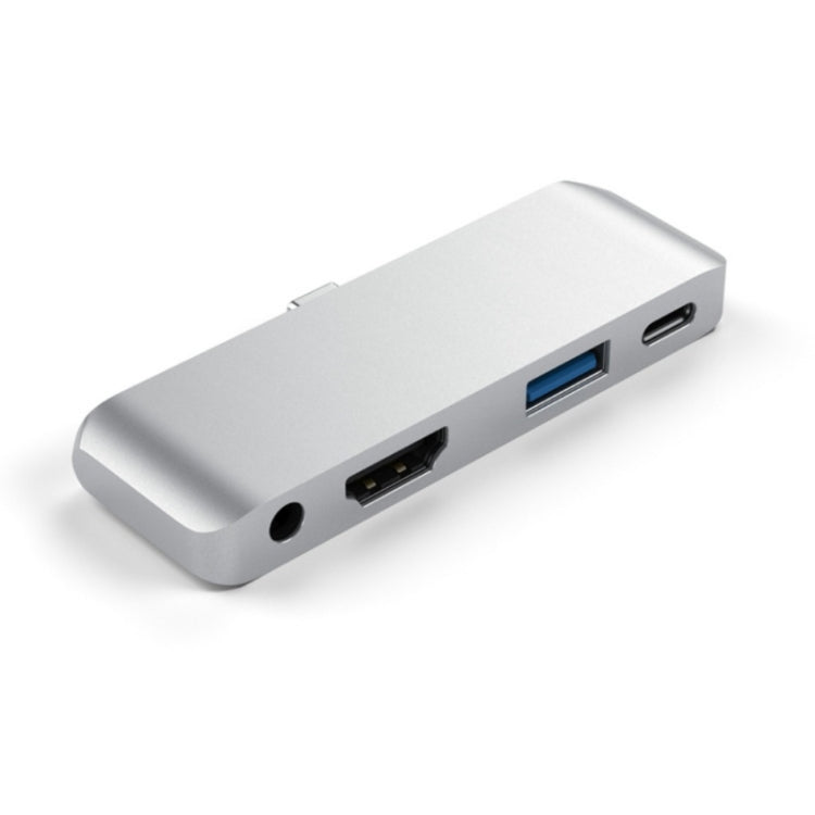 4-in-1 Type-C/USB-C to HDMI + AUX + USB + PD Type-C/USB-C HUB Adapter Multifunctional HD Dock