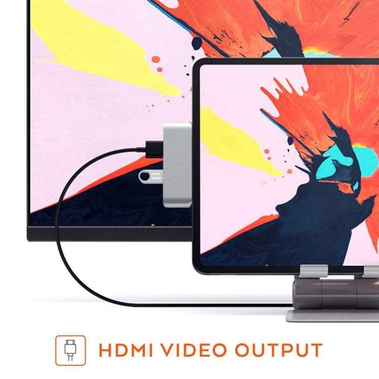 4-in-1 Type-C/USB-C to HDMI + AUX + USB + PD Type-C/USB-C HUB Adapter Multifunctional HD Dock