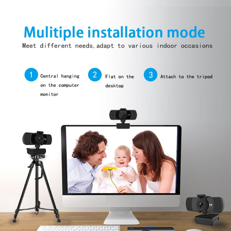 Webcam PC HD Rotative 360° avec Micro - Accessoire Gaming