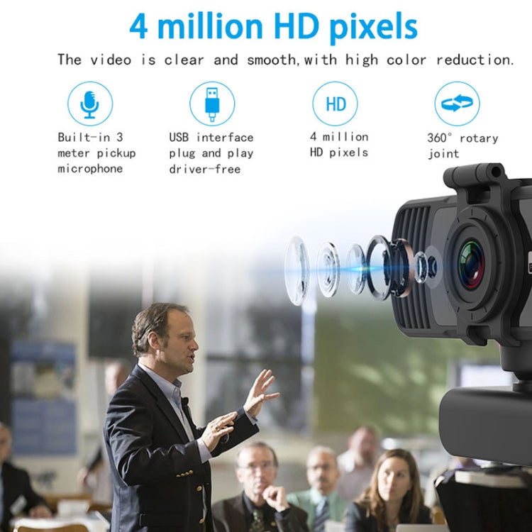 Webcam PC HD Rotative 360° avec Micro - Accessoire Gaming