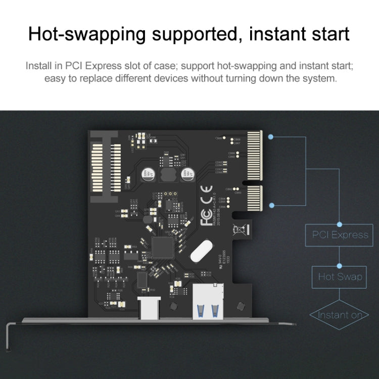 Adaptateur PCI-E ORICO PA31-AC pour Gaming USB 3.1