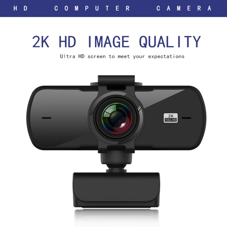 C5 4 millions de pixels mise au point automatique 2K Full HD Webcam 360 Rotation USB caméra Web de diffusion en direct sans pilote avec micro, C5