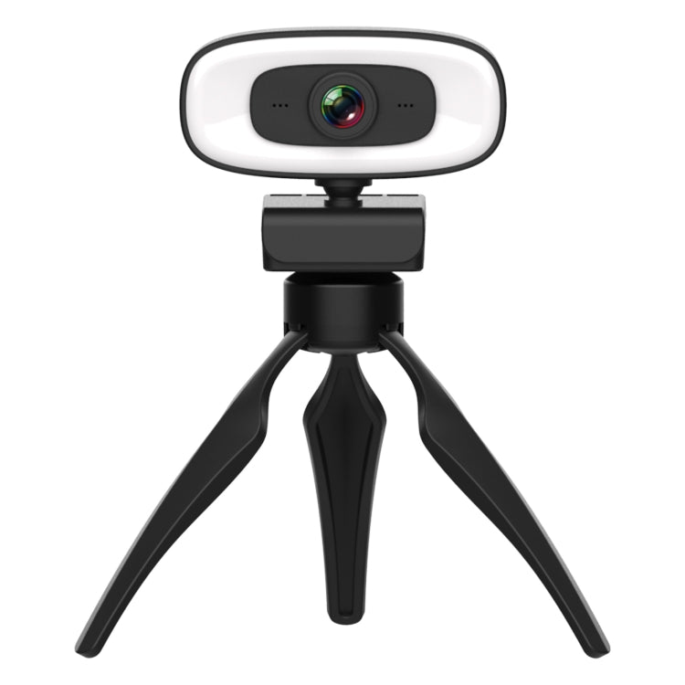 C10 2K HD sans distorsion, rotation à 360 degrés, lumière de remplissage à trois vitesses, lecteur USB gratuit, webcams, microphone intégré plus clair