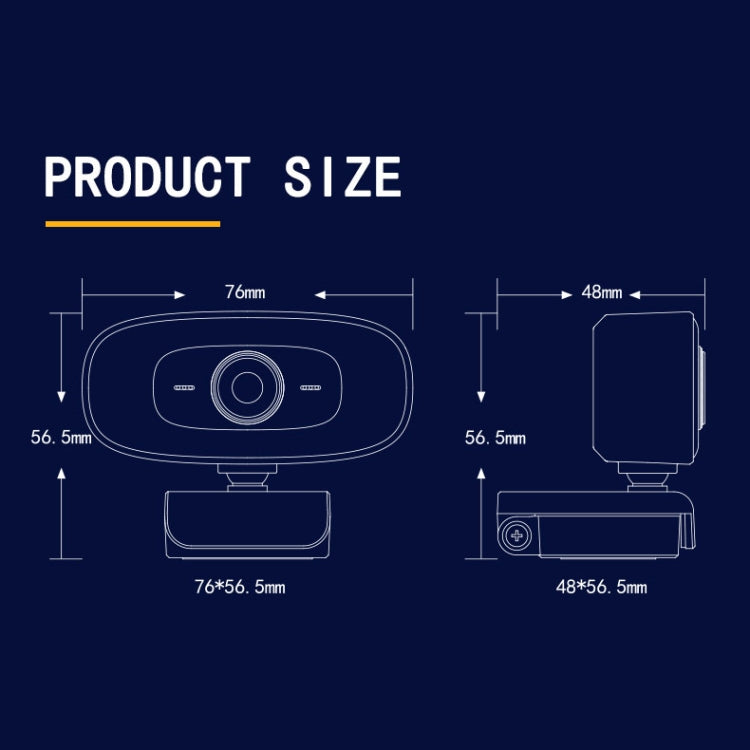 C10 2K HD sans distorsion, rotation à 360 degrés, lumière de remplissage à trois vitesses, lecteur USB gratuit, webcams, microphone intégré plus clair