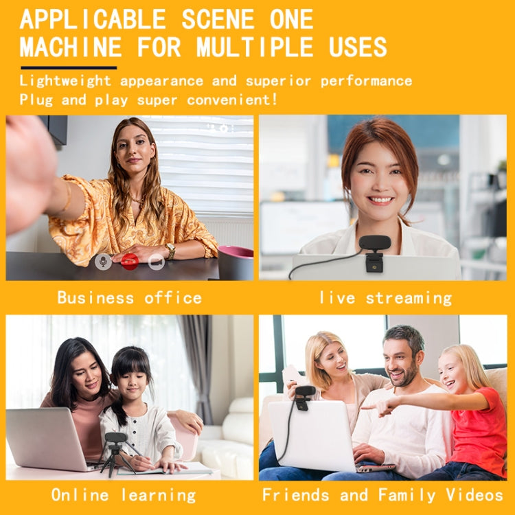 C10 2K HD sans distorsion, rotation à 360 degrés, lumière de remplissage à trois vitesses, lecteur USB gratuit, webcams, microphone intégré plus clair