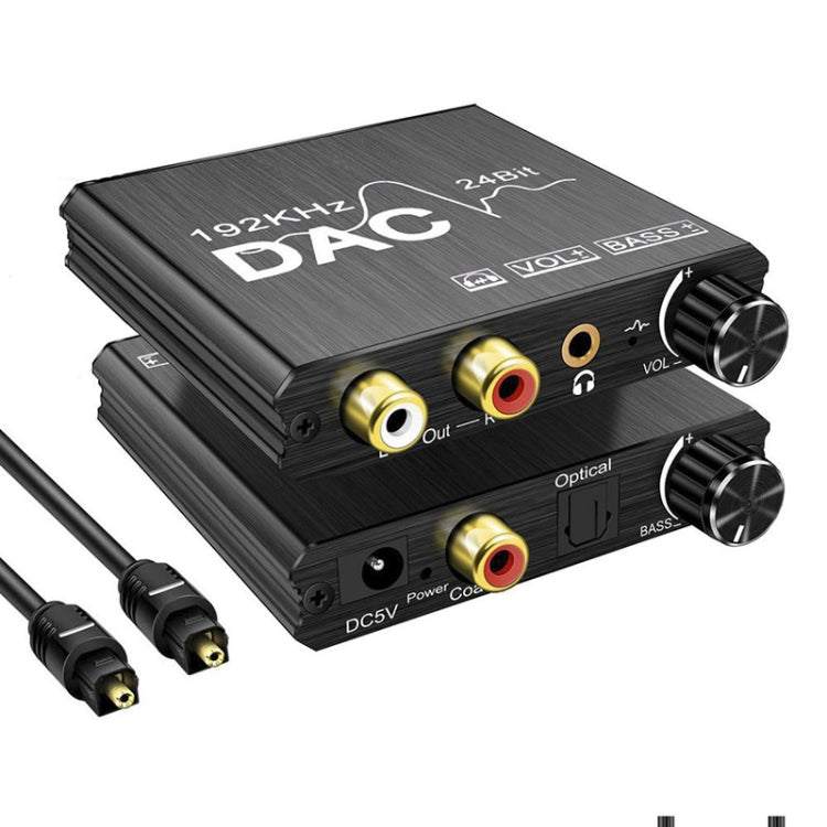 Convertisseur Audio numérique vers analogique, extracteur stéréo, amplificateur DAC optique SPDIF 192Khz 24 bits