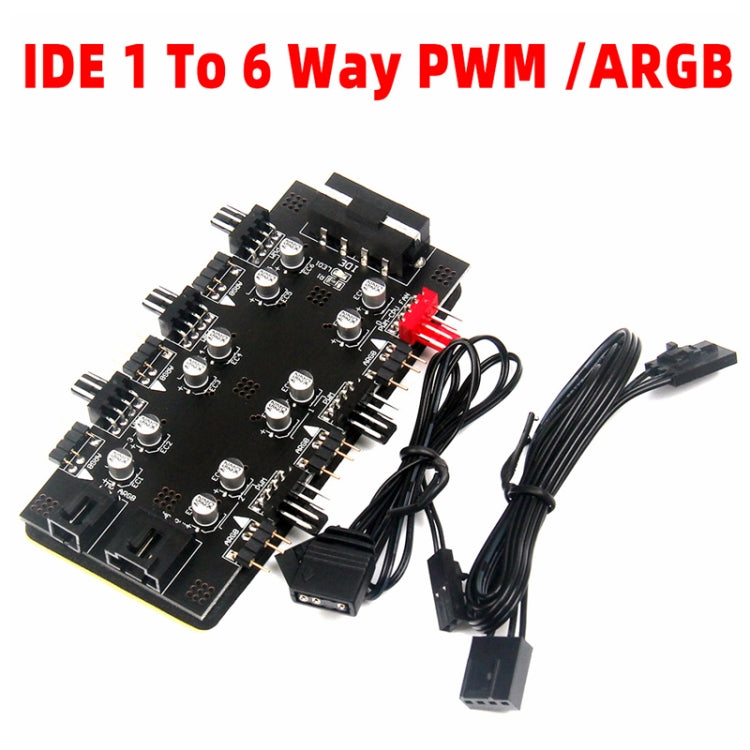 1 to 6 PWM/ARGB HUB Extension IDE Interface, 1 to 6