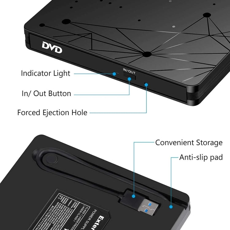 Lecteur DVD RW externe USB 3.0 pour PC Gaming