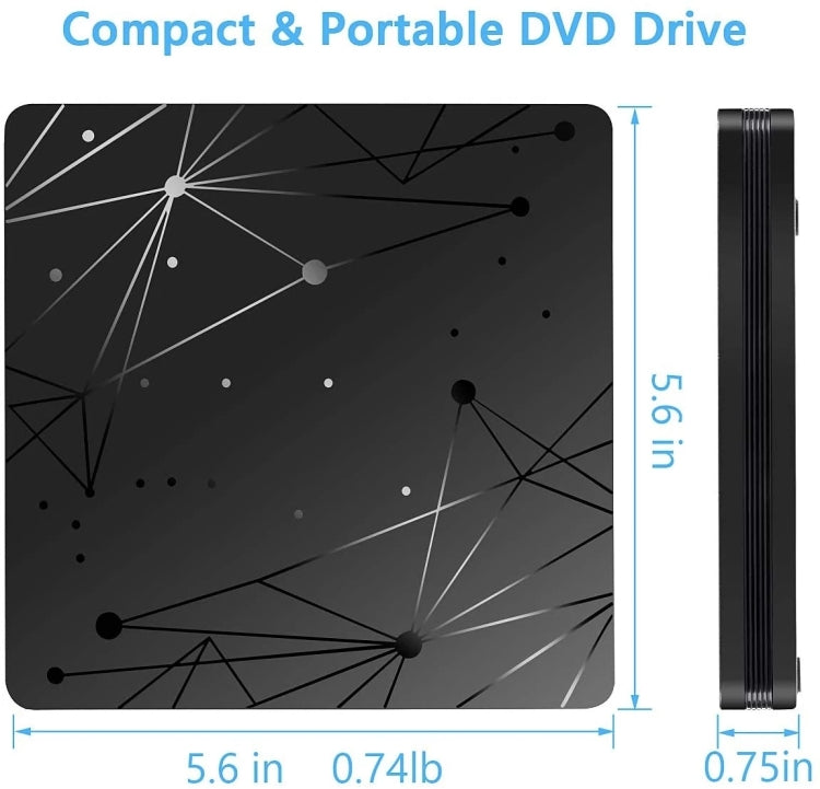 Lecteur DVD RW externe USB 3.0 pour PC Gaming