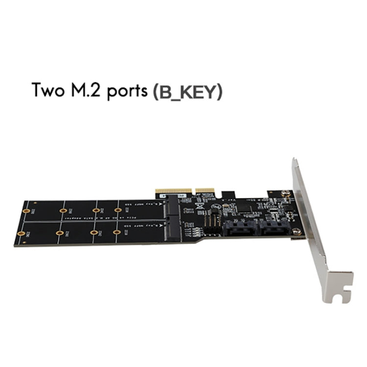 Adaptateur SATA 3.0 PCIe 3.0 vers 2 ports M.2 pour PC