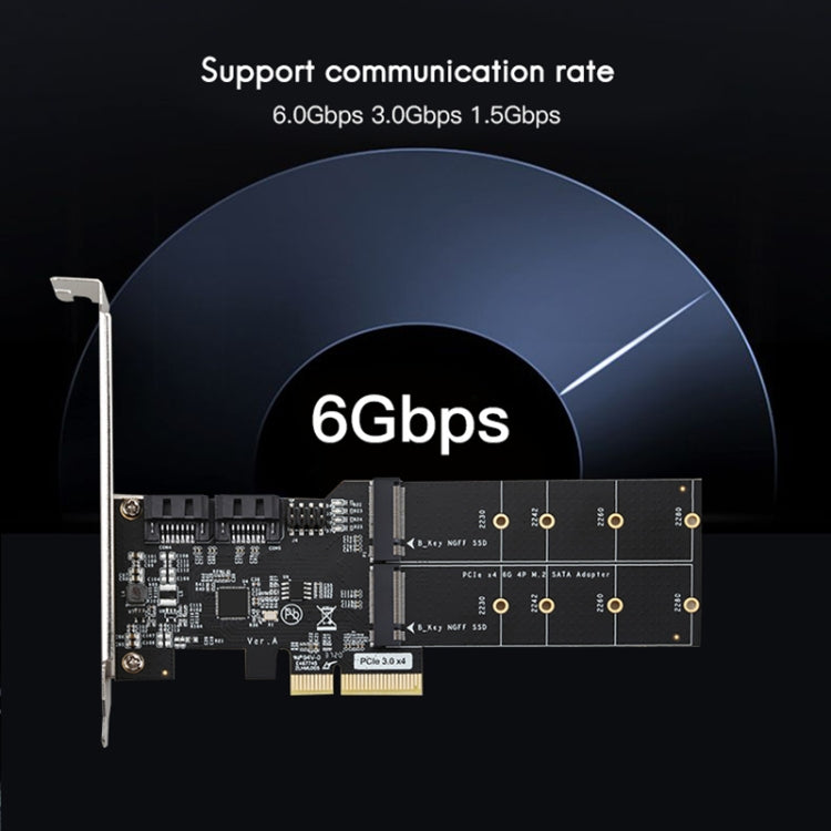 Adaptateur SATA 3.0 PCIe 3.0 vers 2 ports M.2 pour PC