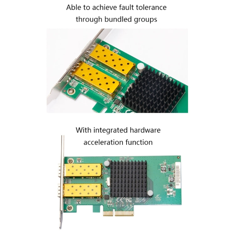 Carte réseau fibre optique PCIe double port 1000 Mbps pour