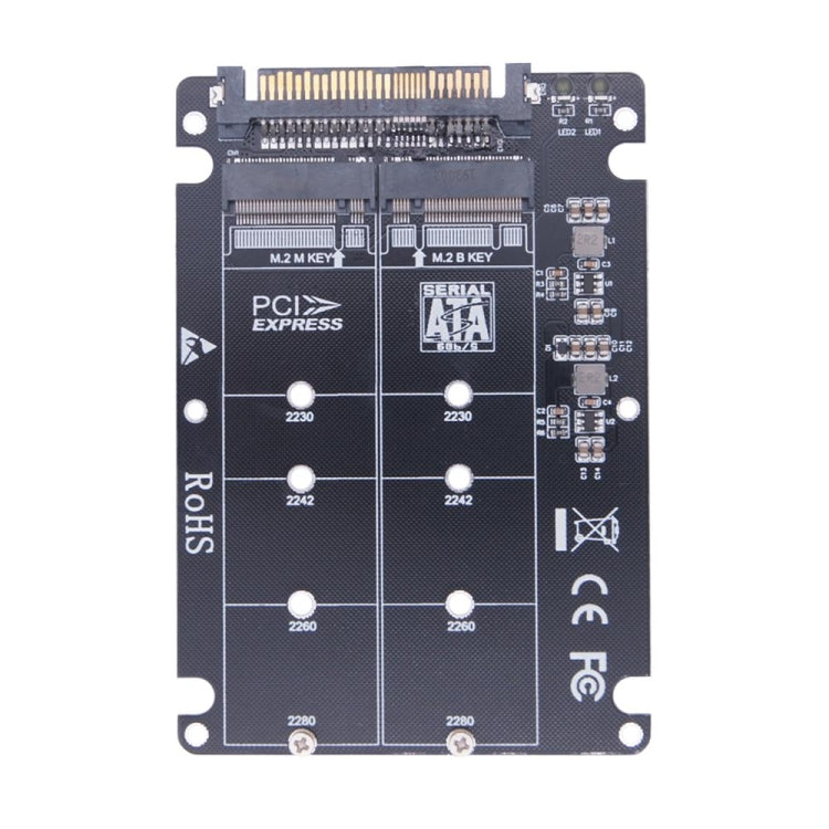 NGFF M.2 NVME to U.2 SFF-8639 2-Port Adapter Card