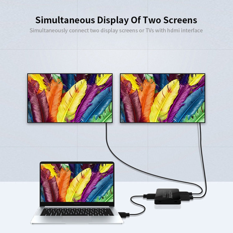 JSM 1 à 2 HDMI 1080P commutateur répartiteur d'affichage simultané à deux écrans, 1 to 2 HDMI
