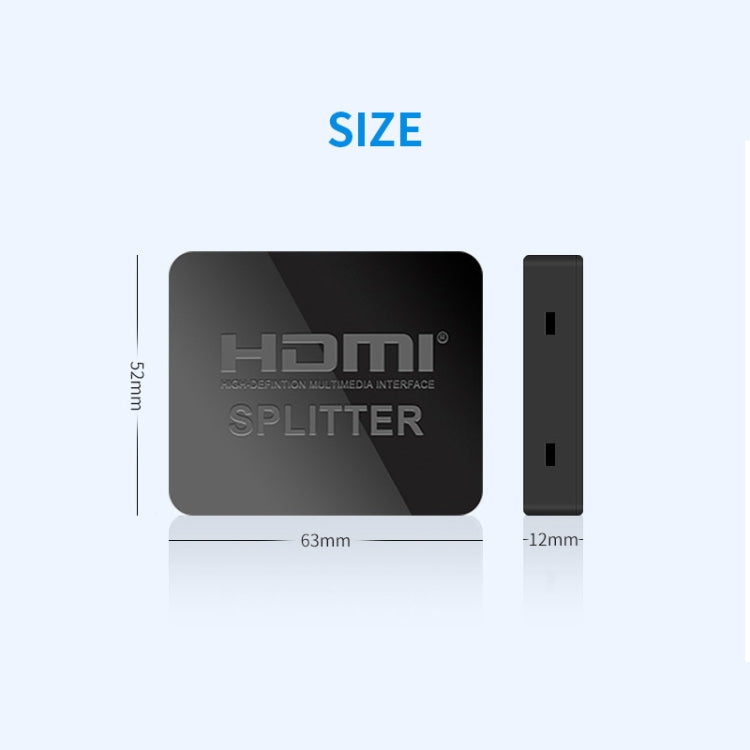JSM 1 à 2 HDMI 1080P commutateur répartiteur d'affichage simultané à deux écrans, 1 to 2 HDMI