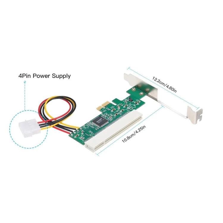 Adaptateur PCI-E vers PCI avec Alimentation 4 Broches pour