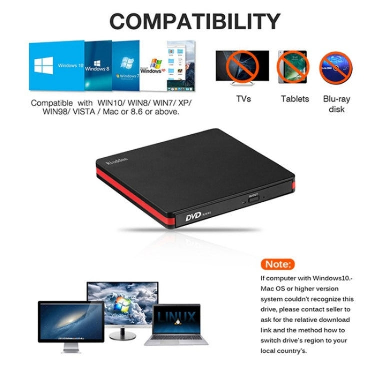Lecteur DVD externe USB 3.0 pour PC portable - BT669