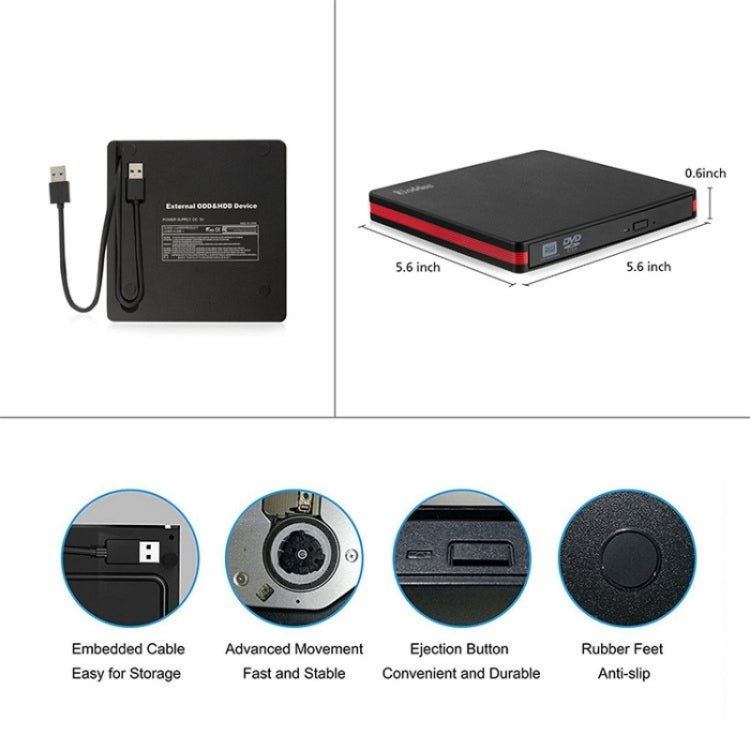 Lecteur DVD externe USB 3.0 pour PC portable - BT669