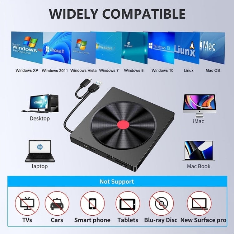 Graveur DVD Externe USB Type-C pour PC - Accessoire Gaming