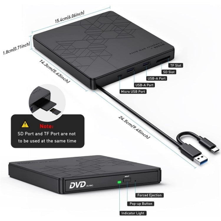Lecteur DVD Externe BT668 pour PC - Accessoire Gaming