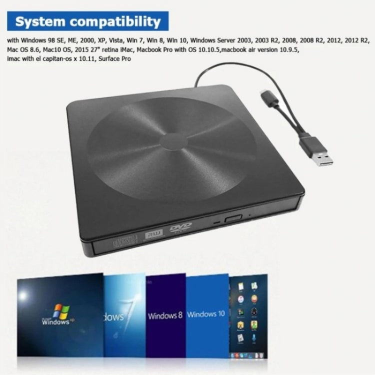 External High-Speed Type-C DVD Burner for Laptop