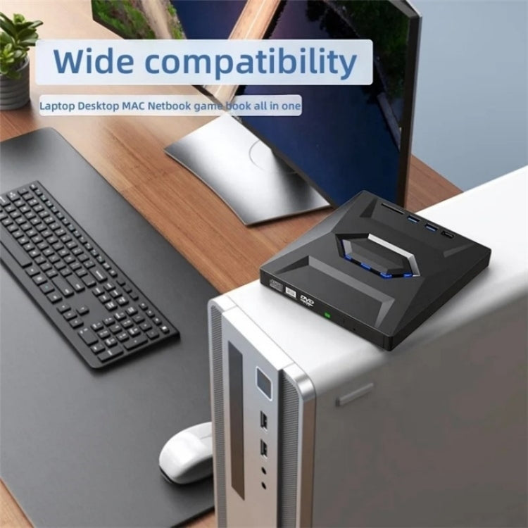 5-in-1 USB External DVD Drive for PC and Gaming