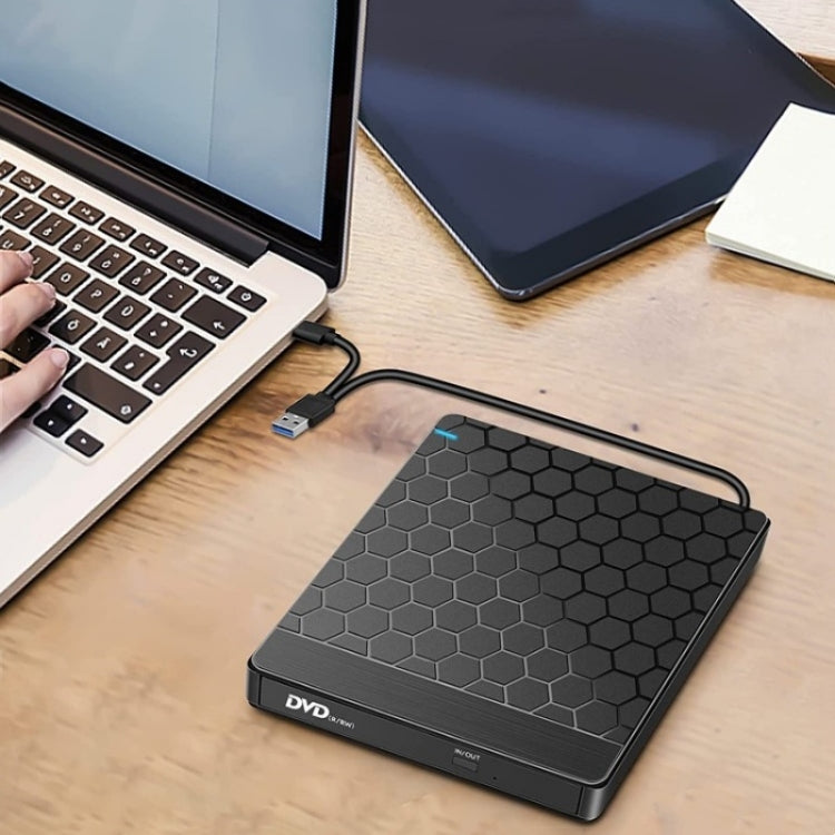 042 Football Pattern USB3.0 / Type-C Laptop External Optical Drive DVD Burner, 042