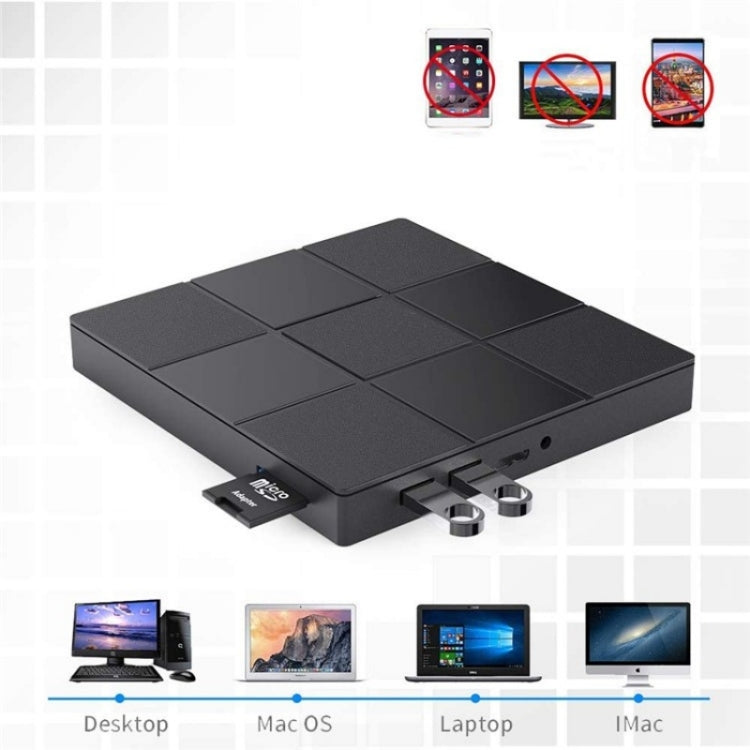 009 With USB port for laptop External DVD drive USB 3.0 + Type-C adapter, 009