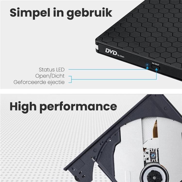 External USB 3.0 DVD Drive for PC and Laptop - BT686