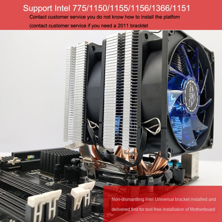 Radiateur CPU Gaming Silencieux avec Ventilateurs 3-pin