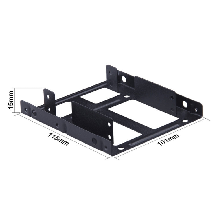 Kit de montage métallique pour disque dur externe SSD, support adaptateur avec câbles d'alimentation de données SATA et vis, 2.5 à 3.5 pouces