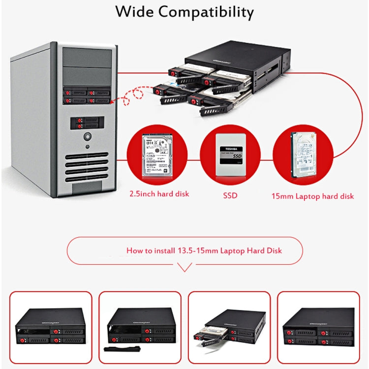 Boîtier de disque dur OImaster MR-6401 pour PC gaming
