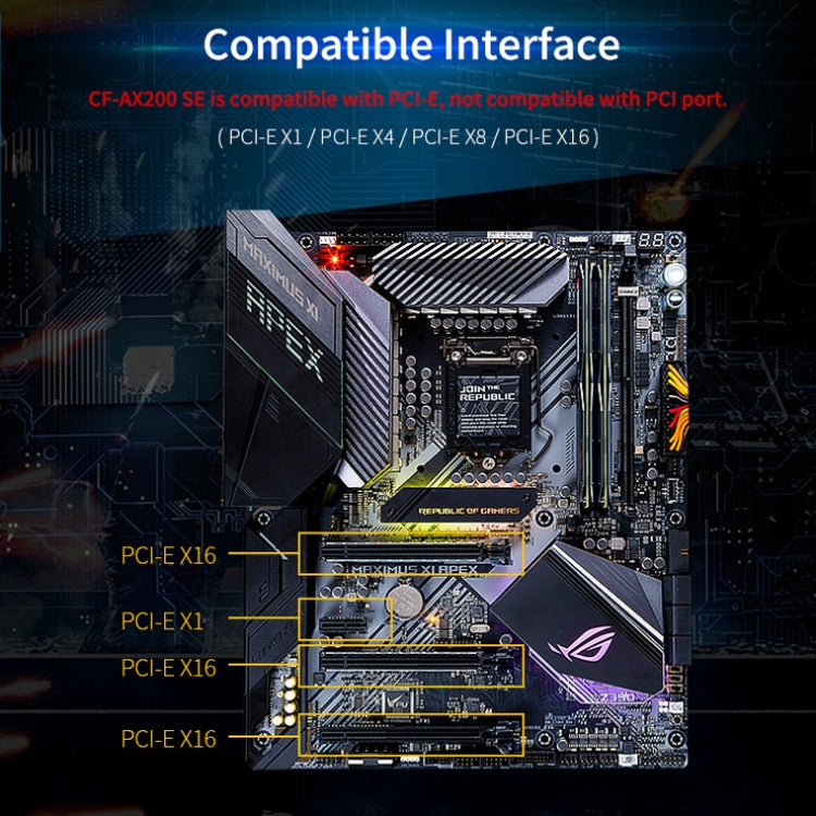 Carte réseau PCI-E 3000 Mbps pour PC Gaming Bluetooth