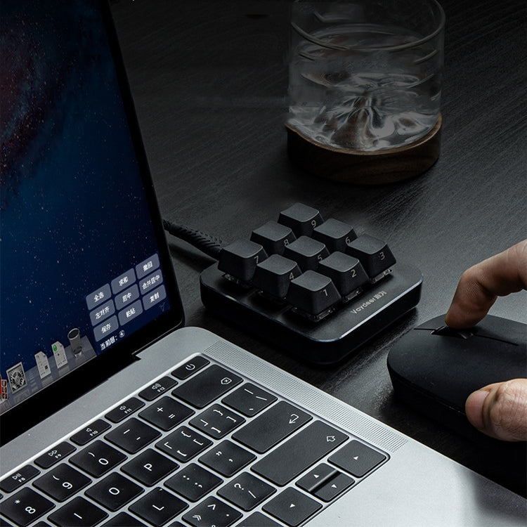 Vaydeer JP1011 Clavier mécanique à 9 touches Mini clavier personnalisé portable, longueur du câble: 1 m