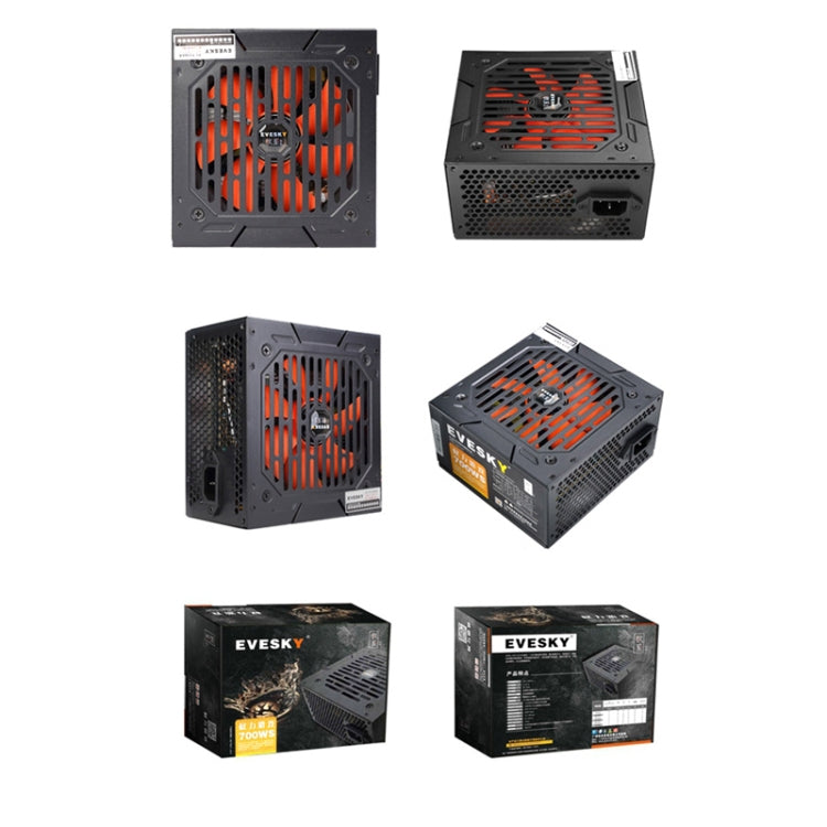 Alimentation PC EVESKY 700WS ATX 12V avec ventilateur 12 cm
