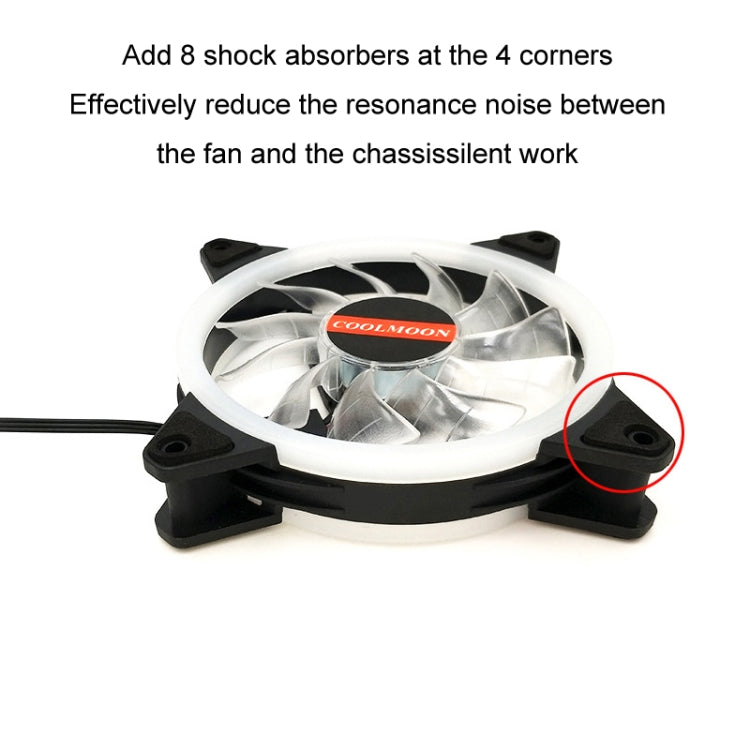 COOLMOON 12cm Dual Interface PC Fan for