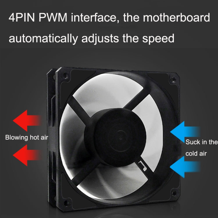 4-Pin FDB High-Speed Gaming Fan - White/Black