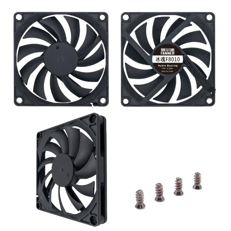 FANNER Ice Soul F8010 Ultra Slim 4-pin PWM PC Fan