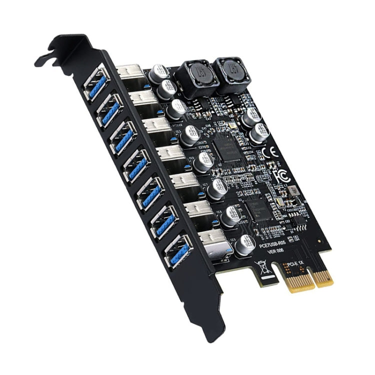 Carte d'extension PCI-E USB 3.2 7 ports pour PC Gaming