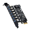 Carte d'extension PCI-E USB 3.2 7 ports pour PC Gaming