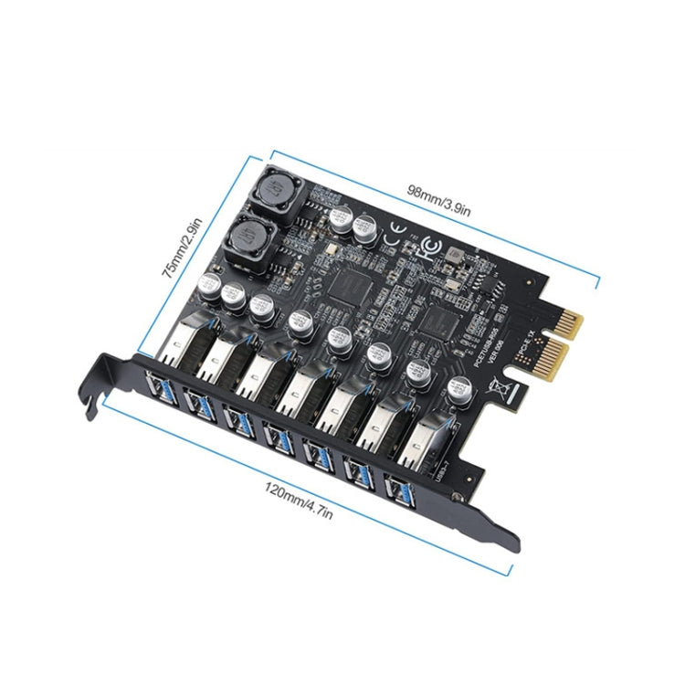 Carte d'extension PCI-E USB 3.2 7 ports pour PC Gaming