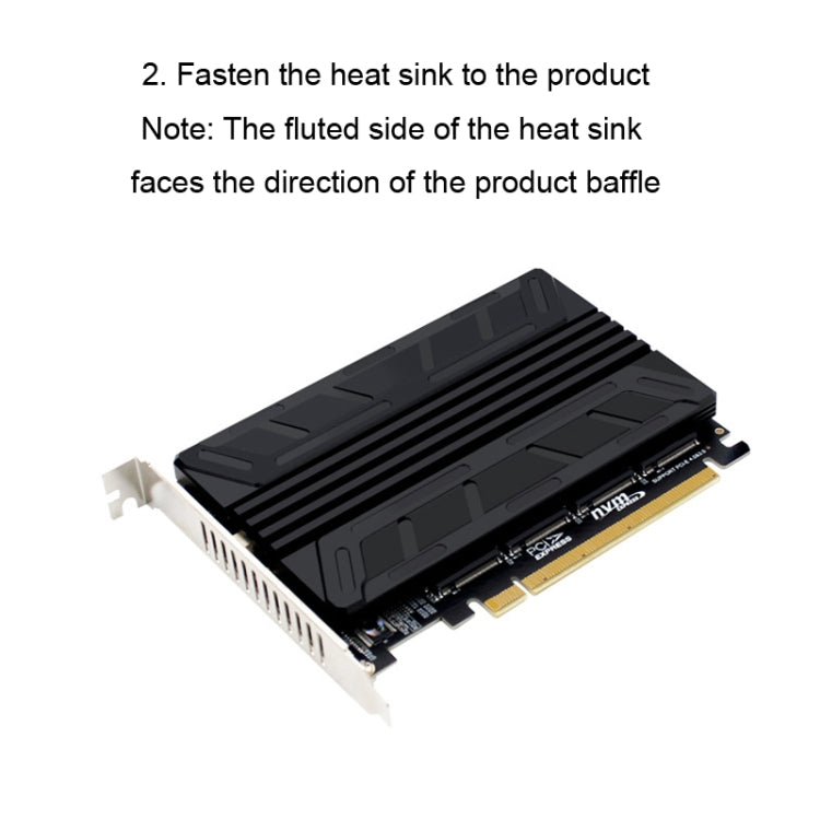 Carte mère PCIe SSD NVMe M.2 RAID avec dissipateur thermique